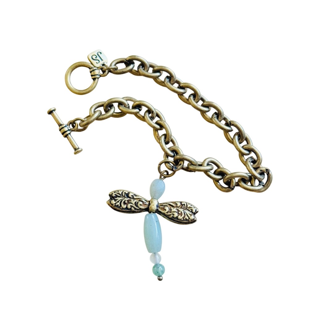 Jay Strongwater JS Firefly Charm Bracelet Statement Dangle Victorian Style Regal